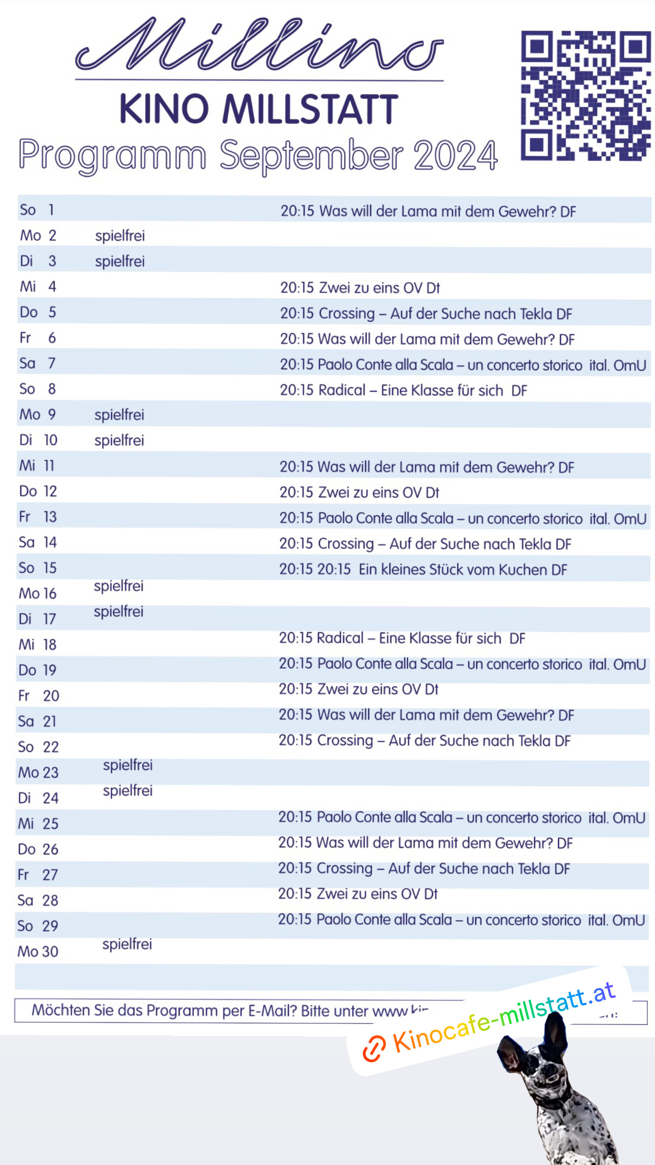 SEPTEMBERSPIELPLAN Bild